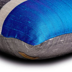 Plush Royal Blue Silk - Royal Blue Silk Lumbar Pillow Cover