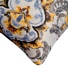 Zuma - Grey Satin Throw Pillow Cover