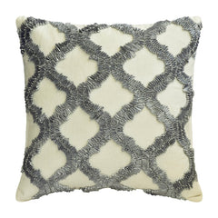 Quilling Grey Throw Pillow Cover