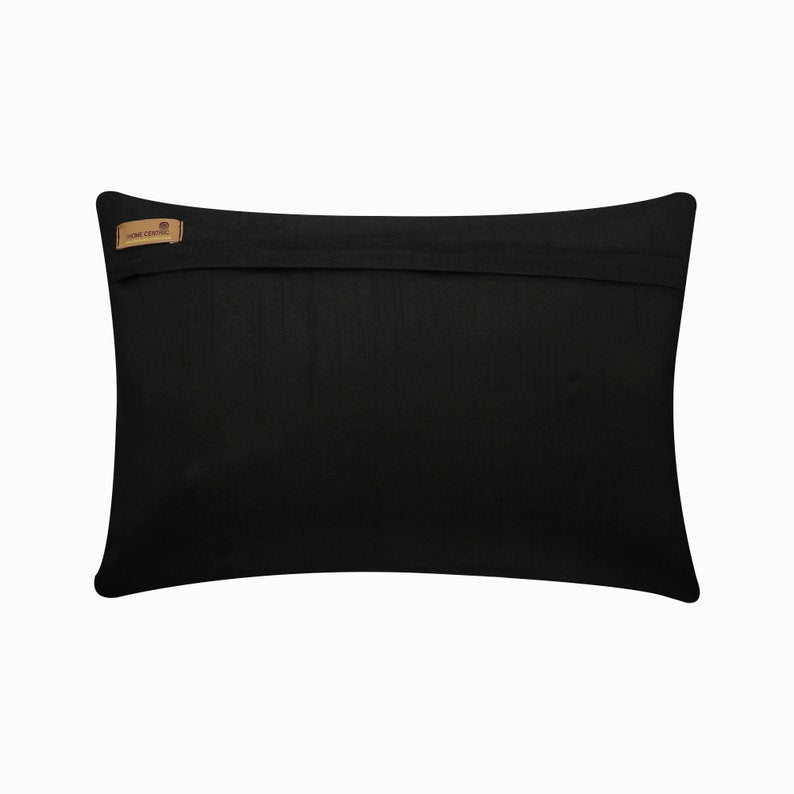 Black Silver Trend Lumbar Pillow Cover