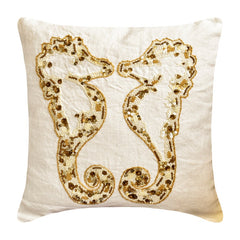 Sea Horse Kiss Throw Pillow Cover