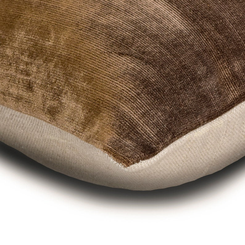 Velutinous Brown Lumbar Pillow Cover