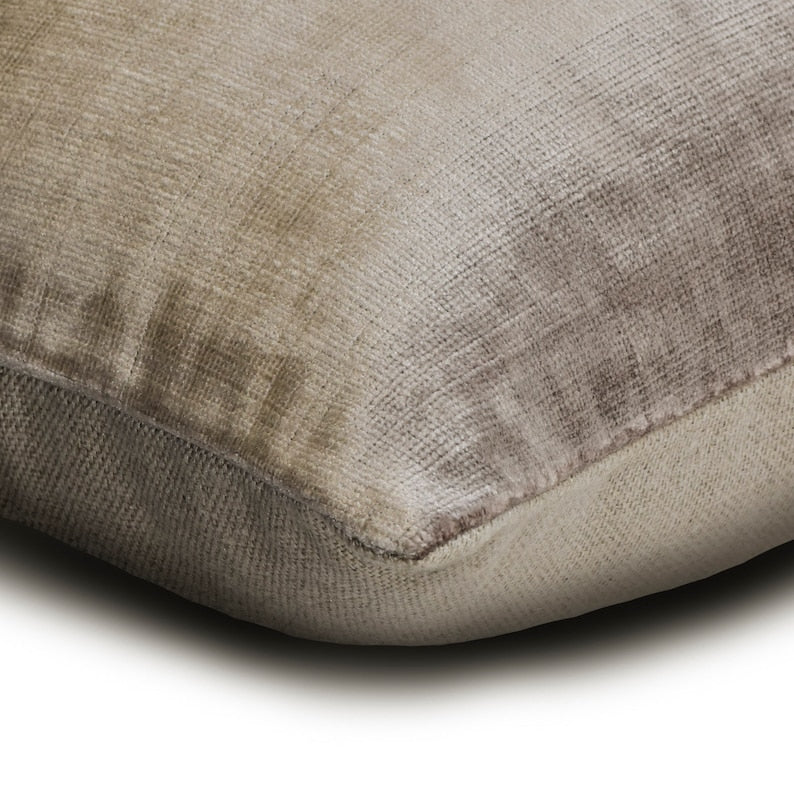 Velutinous Taupe Lumbar Pillow Cover