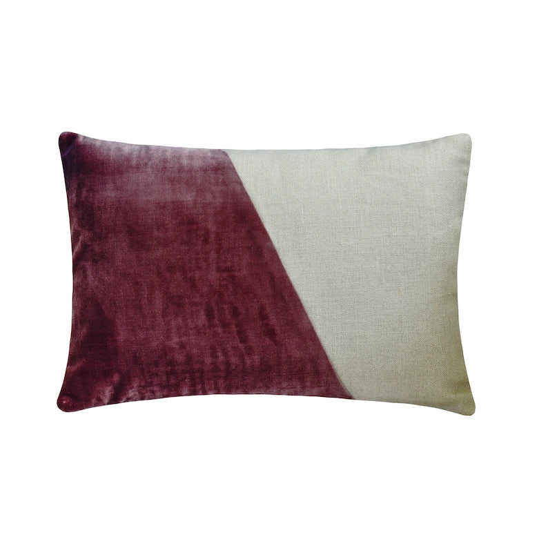 Velutinous Wine Lumbar Pillow Cover