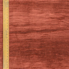 Rust Velvet With Pleats Fabric By The Yard