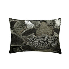 Black Silver Trend Lumbar Pillow Cover