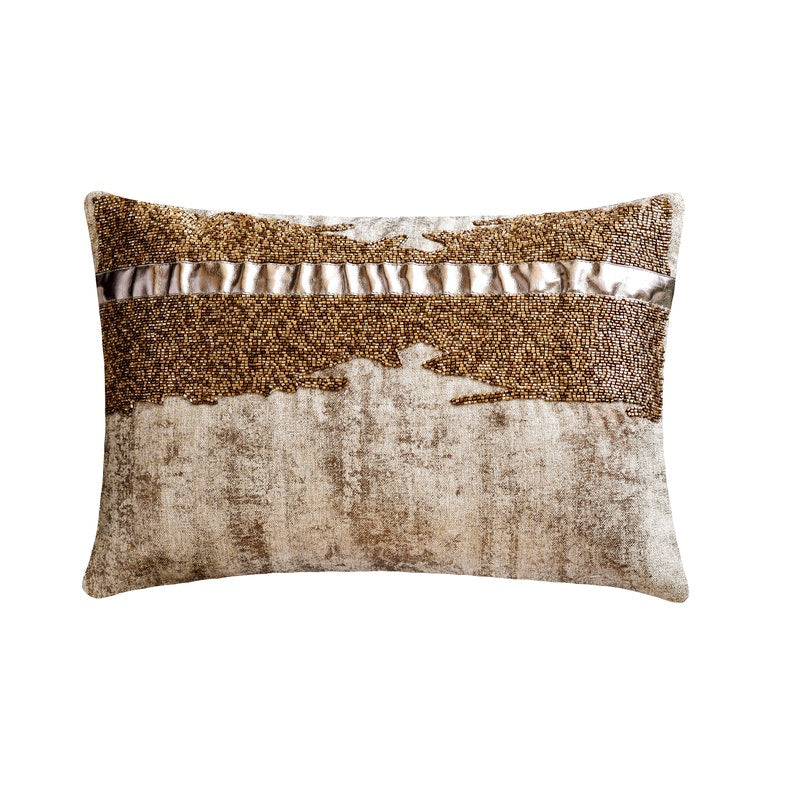 Halycon Gold Lumbar Pillow Cover