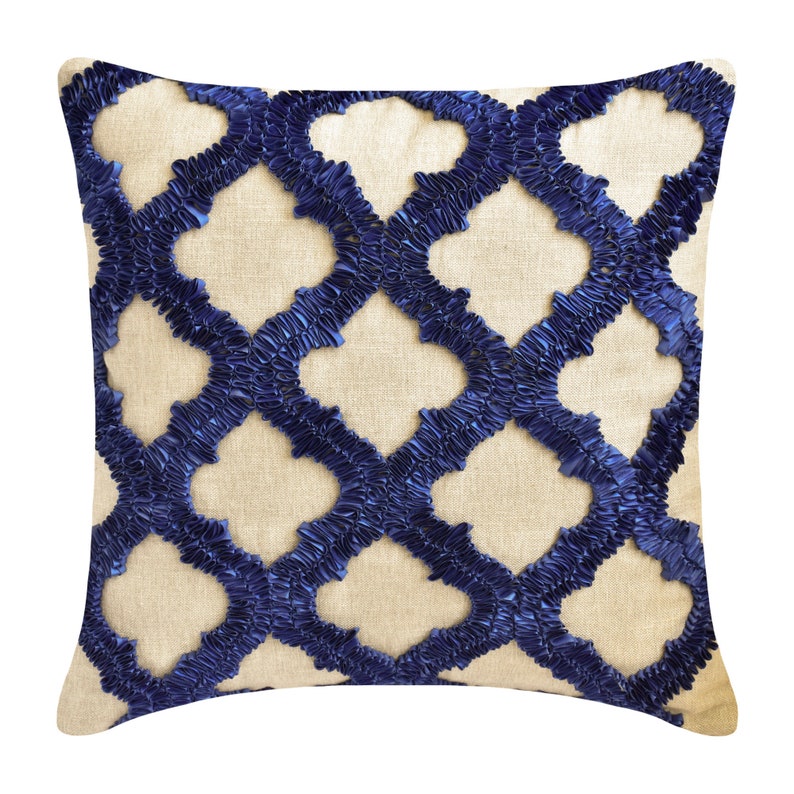 Quilling Grey - Grey Linen Throw Pillow Cover