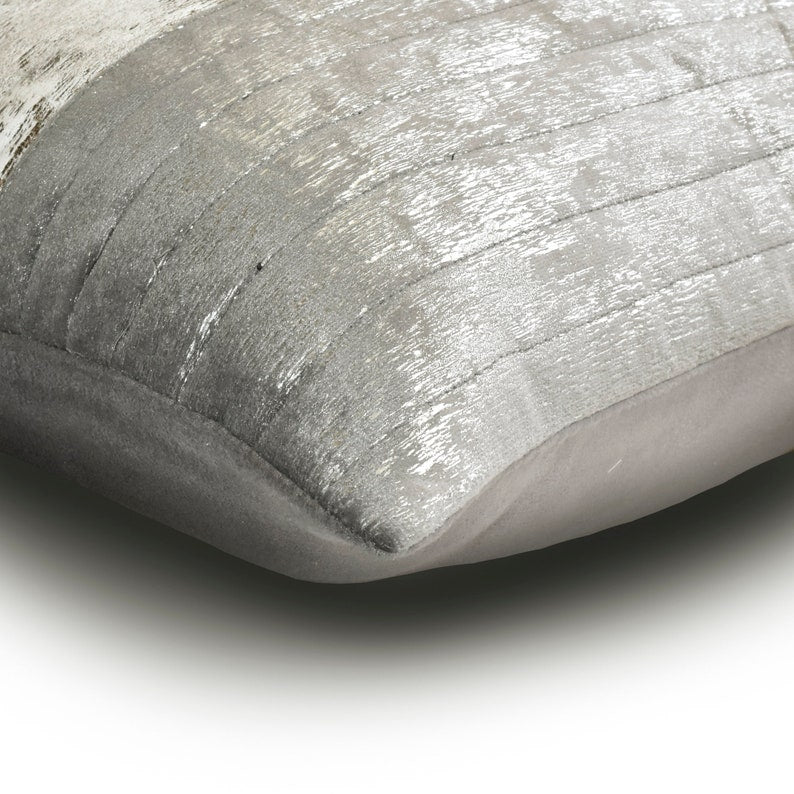 Grey Foil Dusk Decorative Euro Sham