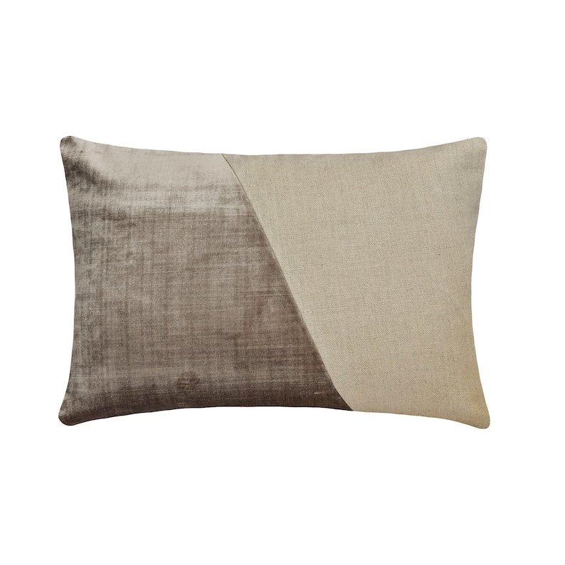 Velutinous Taupe Lumbar Pillow Cover