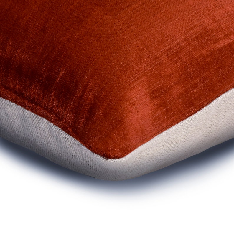 Velutinous Rust Lumbar Pillow Cover
