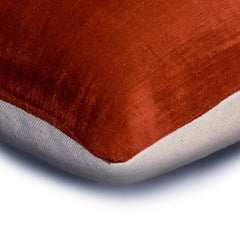 Velutinous Rust Lumbar Pillow Cover