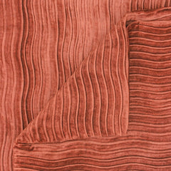 Rust Velvet With Pleats Fabric By The Yard