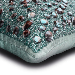 Peacock Jewel Throw Pillow Cover