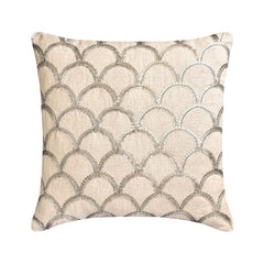 Silver Accord Throw Pillow Cover