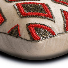 Lozenge Red Lumbar Pillow Cover