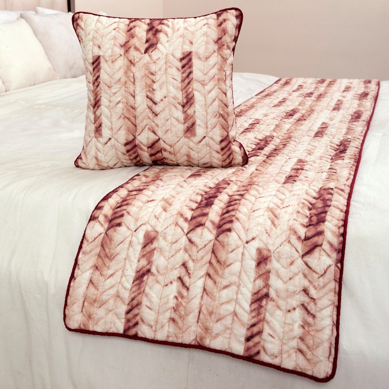 Tie Dye Love Decorative Bed Runner and Pillow Cover