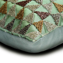 Teal Triad Lumbar Pillow Cover