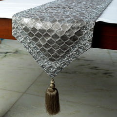 Silver Mesh Decorative Table Runner