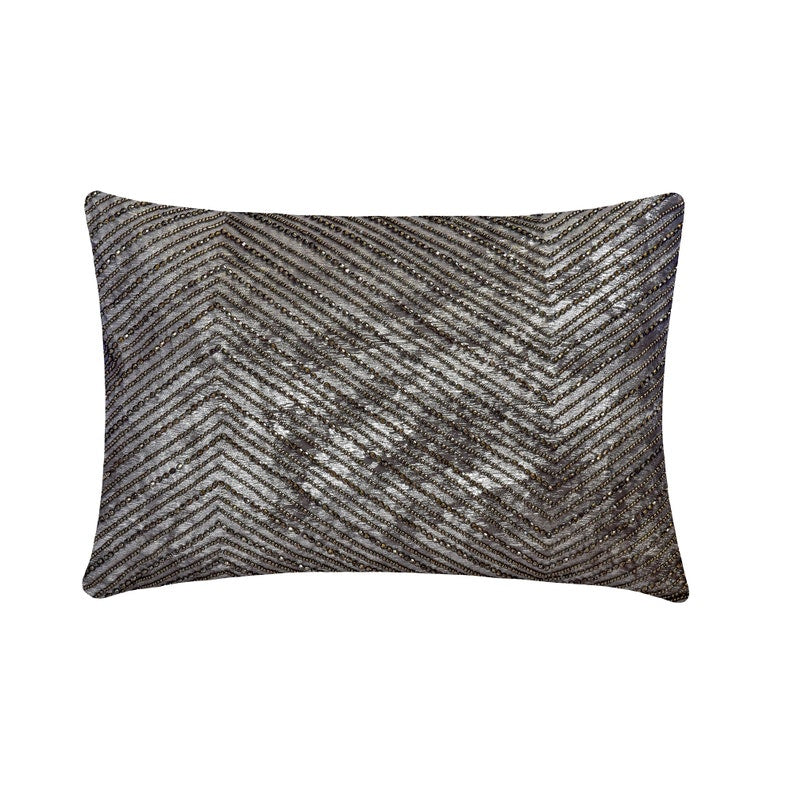 Silver Lucent Lumbar Pillow Cover