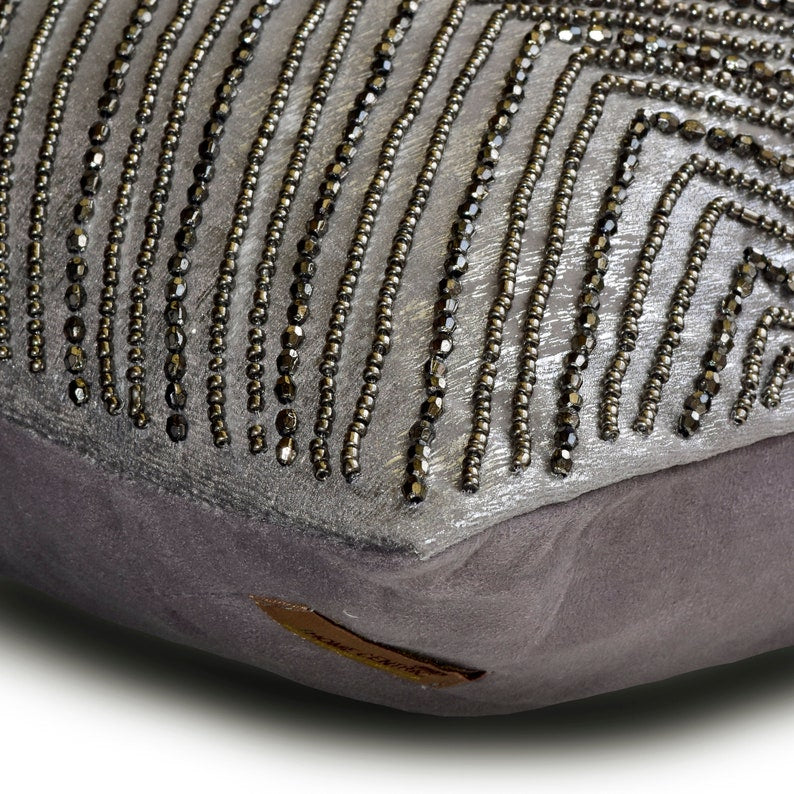 Silver Lucent Lumbar Pillow Cover