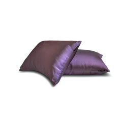 Lilac Slub Satin - Lilac Satin Lumbar Pillow Cover
