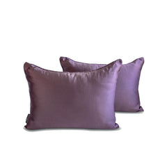 Lilac Slub Satin - Lilac Satin Lumbar Pillow Cover