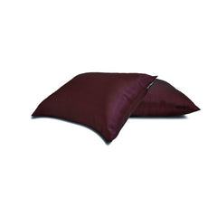 Wine Slub Satin - Wine Satin Lumbar Pillow Cover