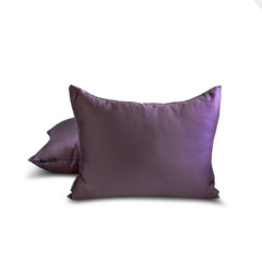 Lilac Slub Satin - Lilac Satin Lumbar Pillow Cover