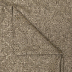 Beige Damask With Copper Lurex Fabric By The Yard