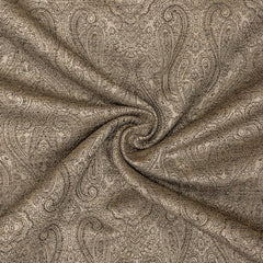 Beige Damask With Copper Lurex Fabric By The Yard