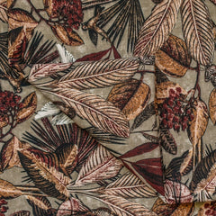 Beige, Brown, Rust Cotton Spun Fabric by the Yard