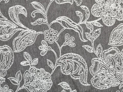 Gray And Ivory Cototn Fabric By The Yard