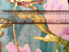 Pink Roses Printed Velvet Fabric By The Yard