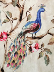 I Love Peacocks Cotton Spun Fabric By The Yard