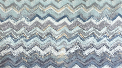 Waves Are Scenic Printed Velvet Fabric By The Yard