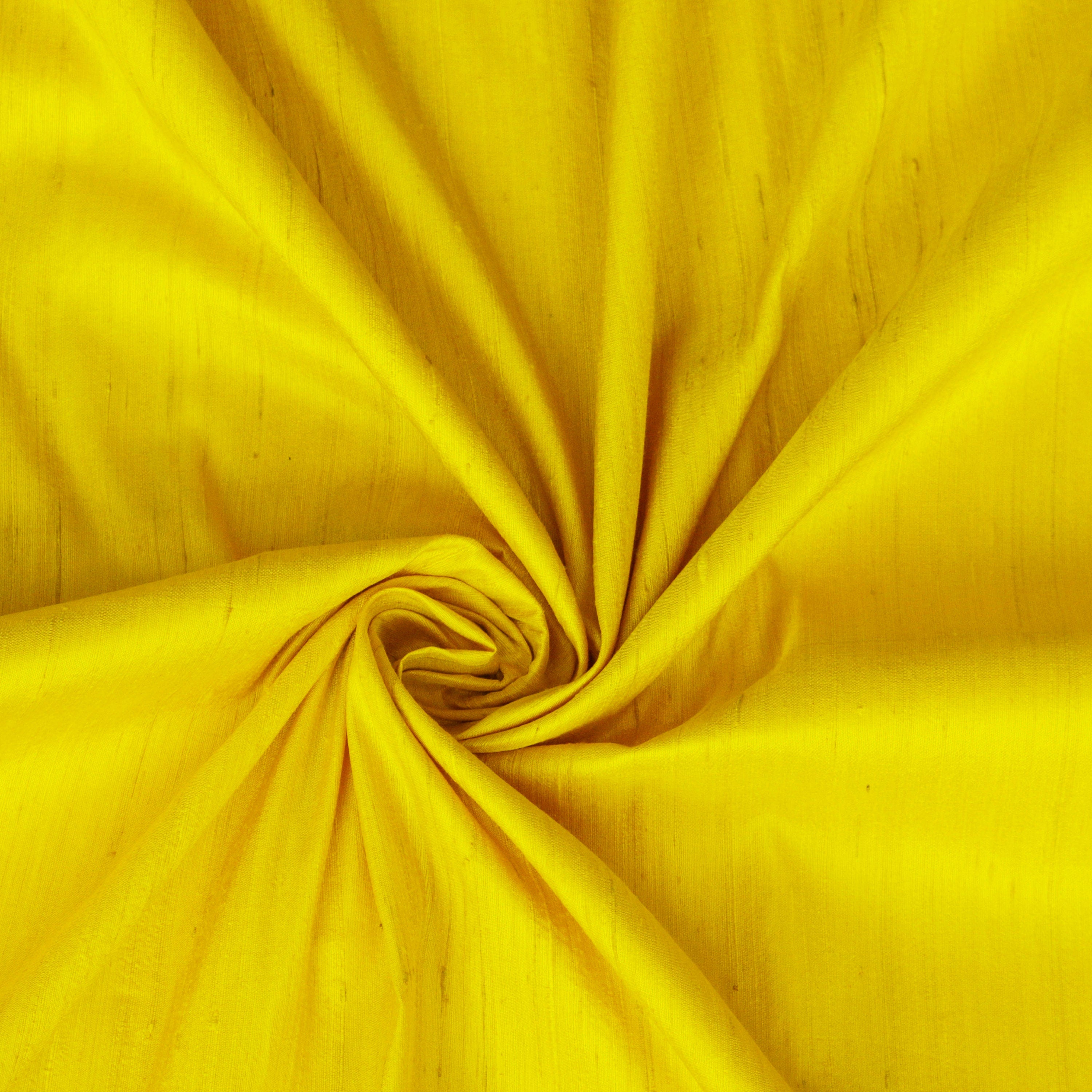 Bright Yellow Silk Dupioni Curtain Panels
