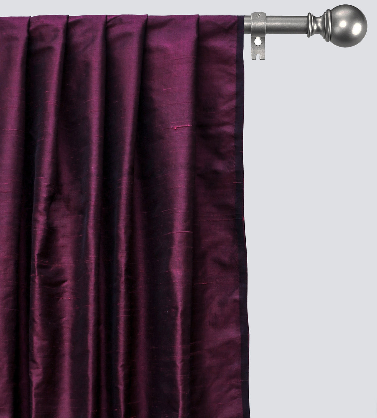 Wine Silk Dupioni Curtain Panels