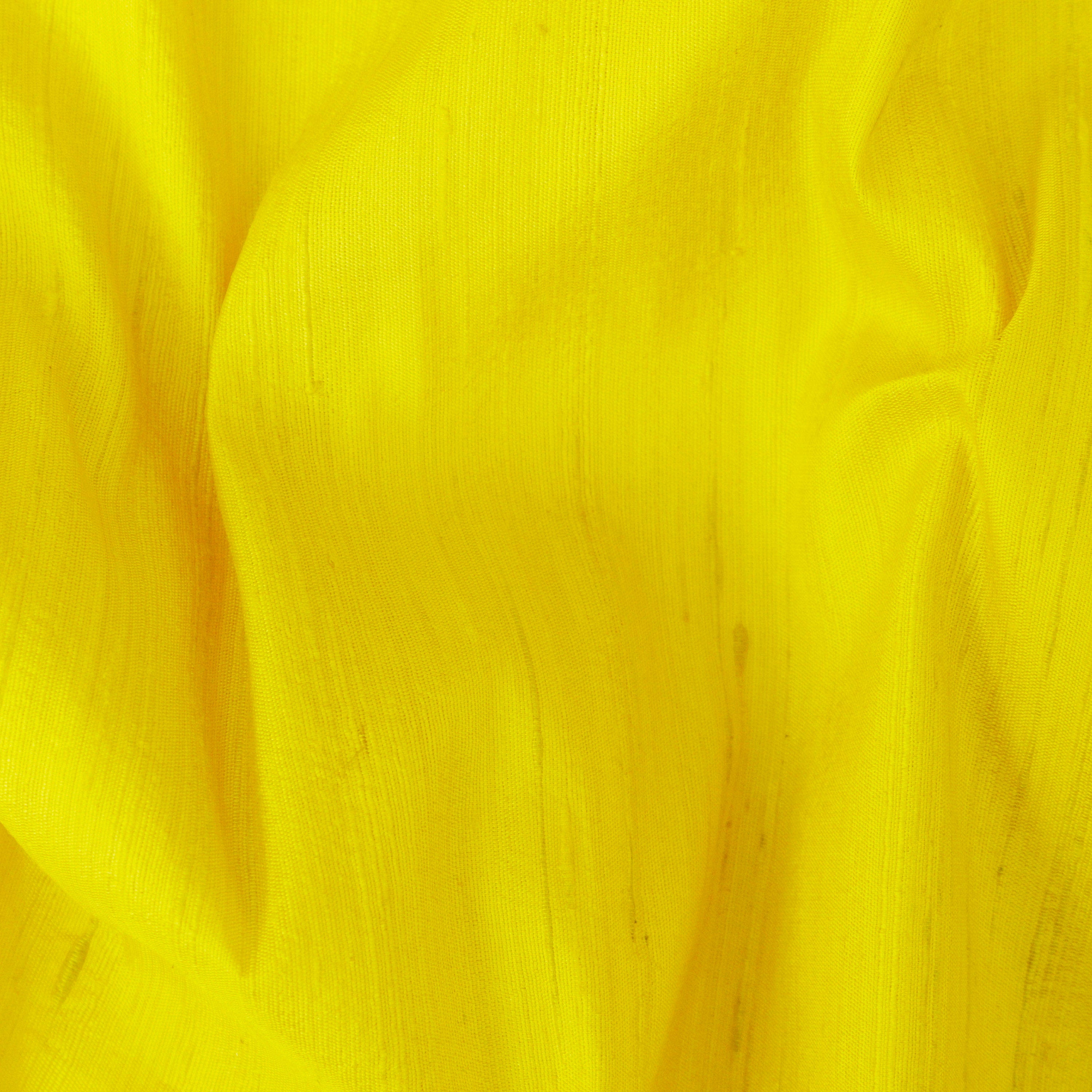 Bright Yellow Silk Dupioni Curtain Panels