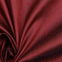 Maroon Silk Dupioni Fabric By The Yard