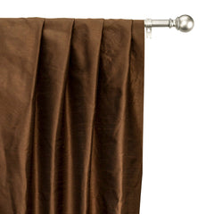 Dark Chocolate Art Silk Curtain Panels
