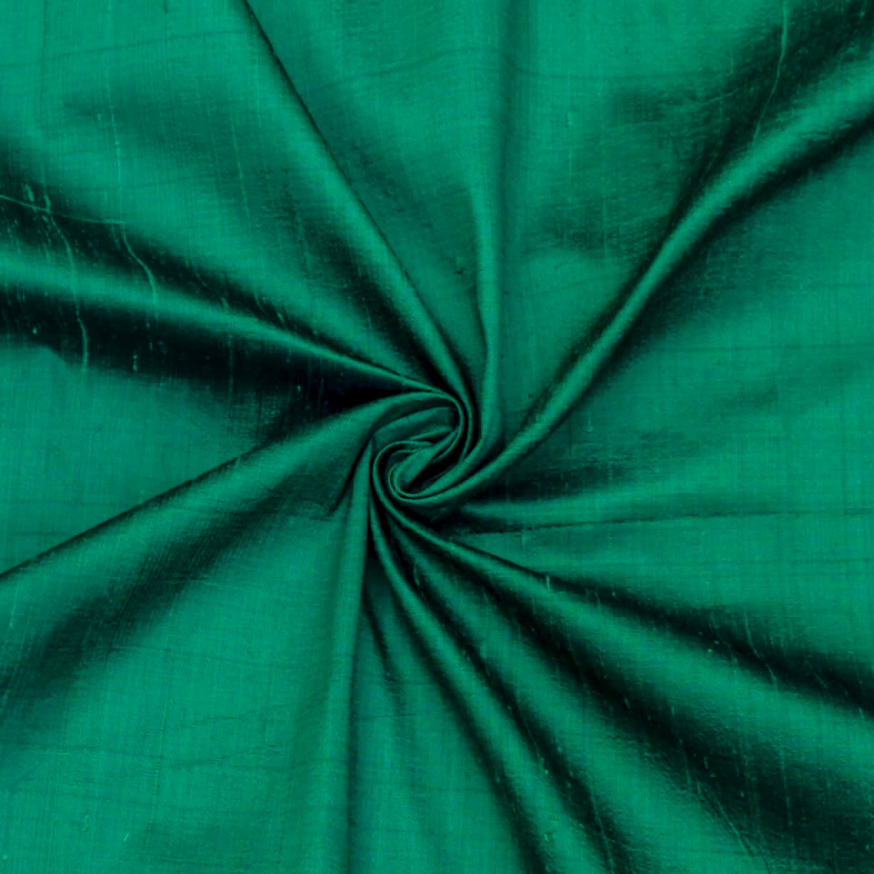 Dark Peacock Green Silk Dupioni Curtain Panels