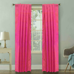 Coral Pink Silk Dupioni Curtain Panels