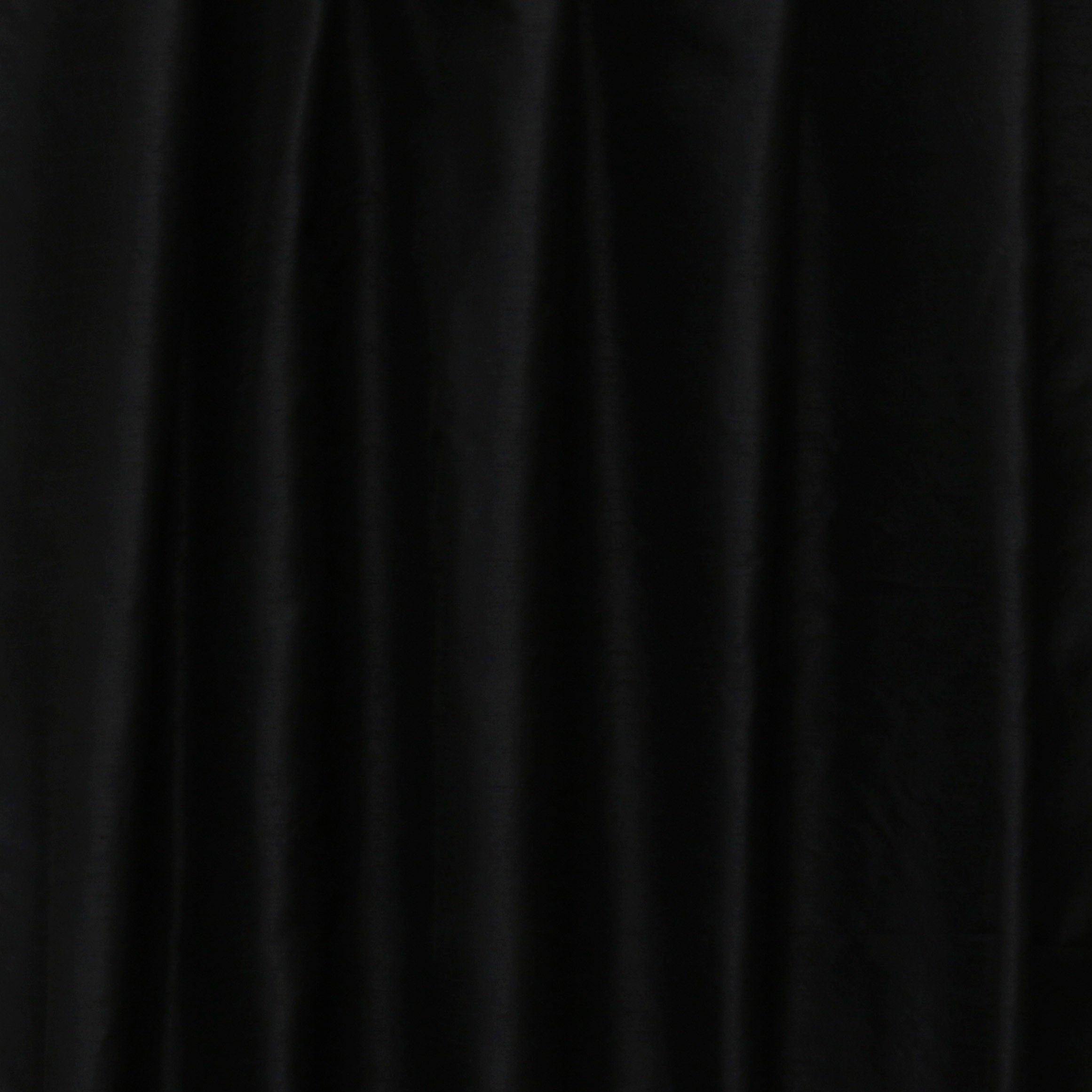 Black Art Silk Curtain Panels