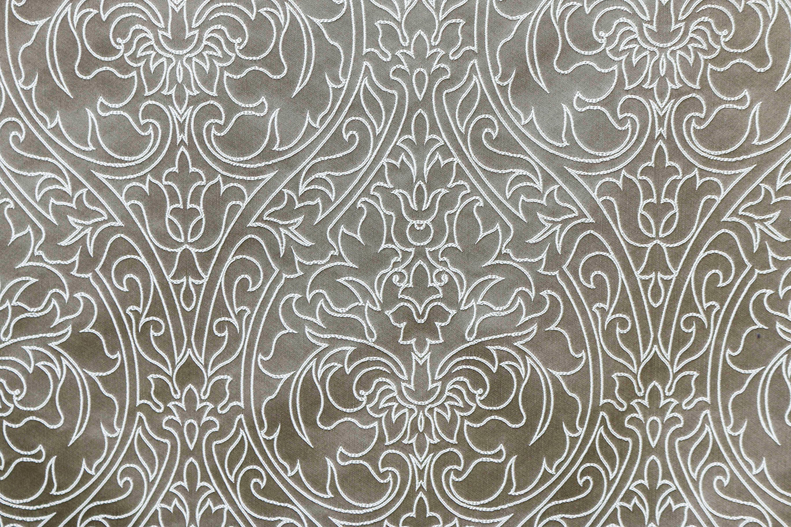 Kuster Textile Damask Ornate Embroidered Jacquard Fabric By The Yard – The HomeCentric