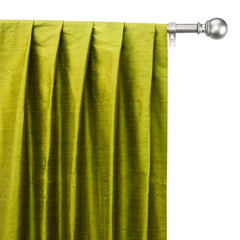 Chartreuse Pure Silk Dupioni Curtain Panels
