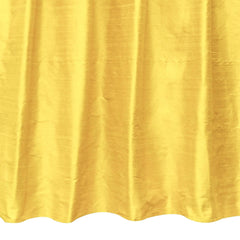 Bright Yellow Pure Silk Dupioni Curtain Panels