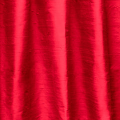 Blood Red Pure Silk Dupioni Curtain Panels