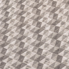 Beige Triangles Jacquard Velvet Fabric By The Yard