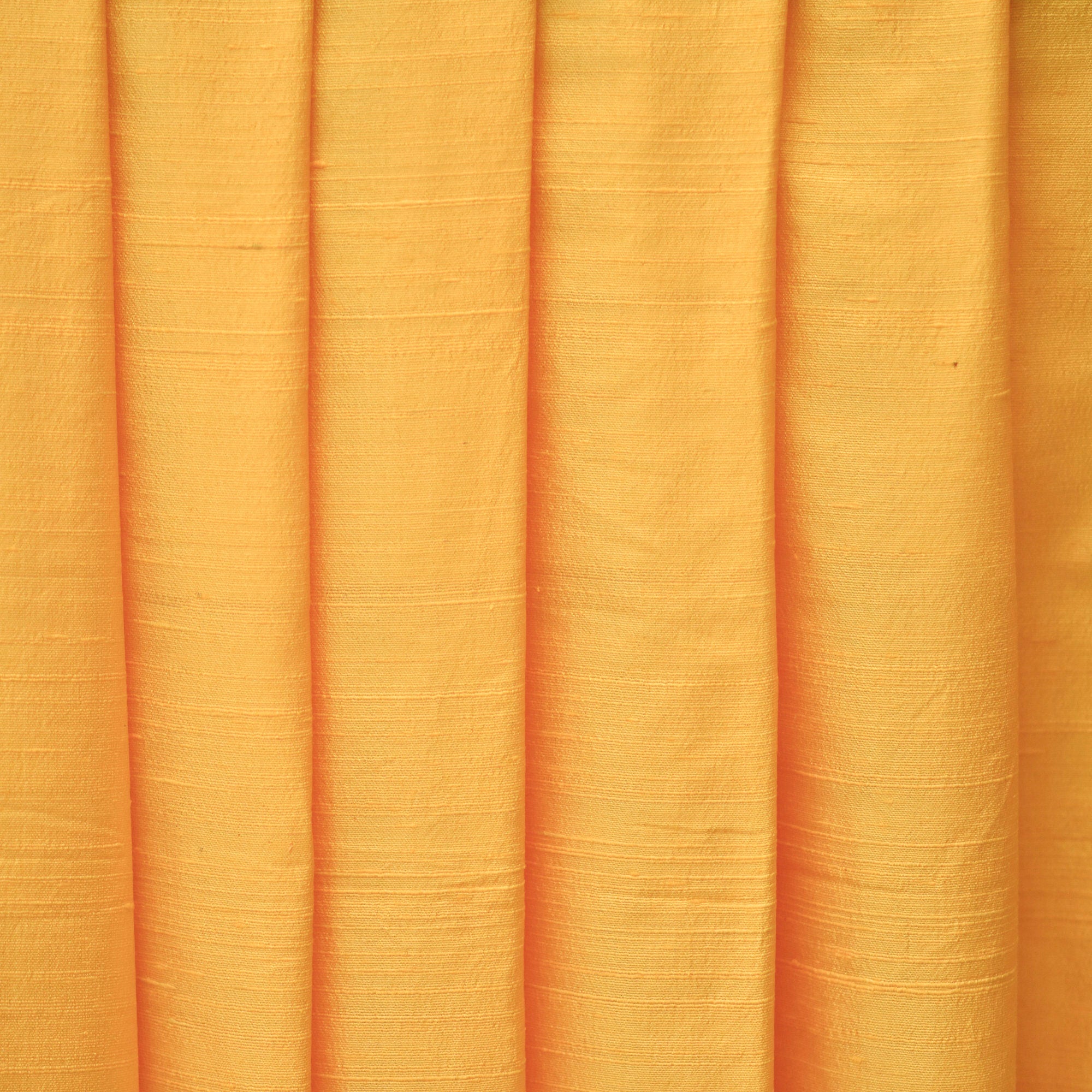 Bright Saffron Yellow Silk Dupioni Curtain Panels
